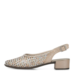 Dámské lodičky Rieker 47078-90 metalická