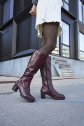 Dámské kozačky Rieker 77684-35 červená