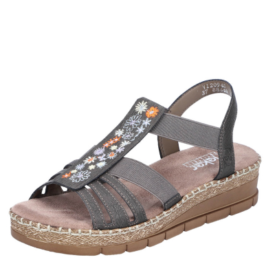 detail Dámské sandály Rieker V1209-45 šedá