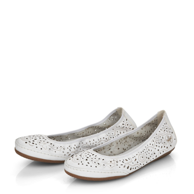 detail Dámské baleríny Rieker 41460-80 bílá