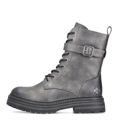 detail Dámská kotníková obuv Rieker 93024-90 stříbrná