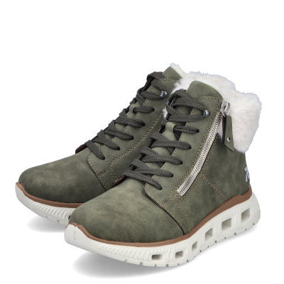 detail Dámská kotníková obuv Rieker M6014-54 zelená