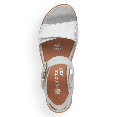 detail Dámské sandály Remonte D6455-90 stříbrná