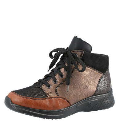 detail Dámská kotníková obuv Rieker N8744-22 hnědá